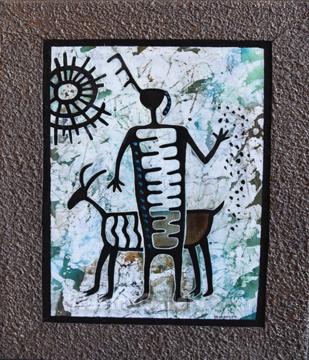 Petroglyph with Goat by Barbara Boedeker